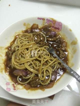 黑胡椒牛肉意大利面的做法步骤：9