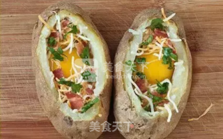 芝士土豆蛋羹的做法步骤：4