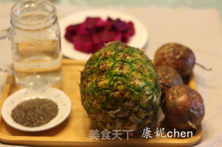 奇亚籽菠萝饮的做法步骤：1