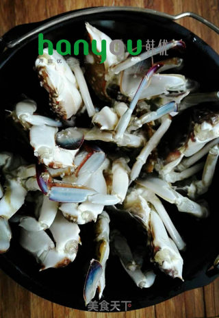 炸锅版梭子蟹的做法步骤：3