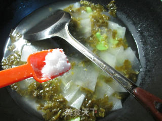 雪菜蚕豆冬瓜汤的做法步骤：5