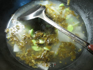 雪菜蚕豆冬瓜汤的做法步骤：7