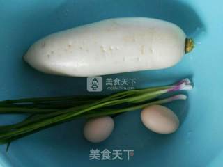 萝卜蛋角煲的做法步骤：1