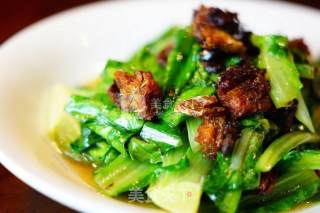 豆豉鲮鱼油麦菜的做法步骤：6