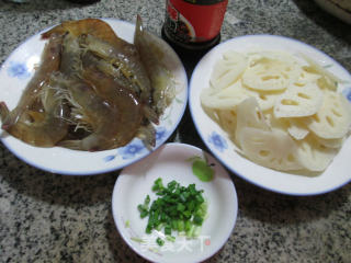 豉香莲藕鲜虾的做法步骤：1
