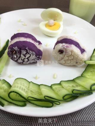 紫薯山药小鱼的做法步骤：4