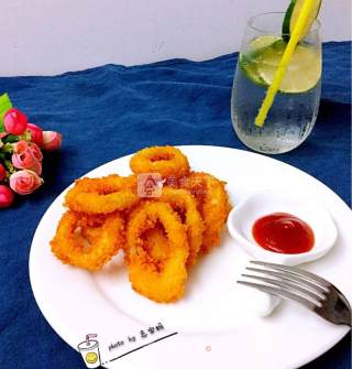 里约奥运会必备的小零食—酥炸鱿鱼圈的做法步骤：9