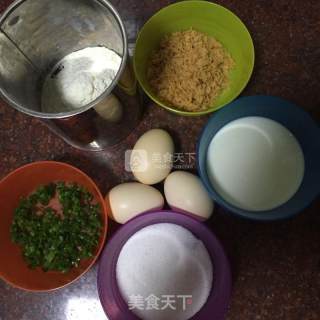 香葱肉松戚风蛋糕的做法步骤：1