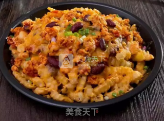 芝士肉酱薯条的做法步骤：6