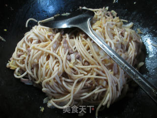 里脊肉白菜炒面的做法步骤：8