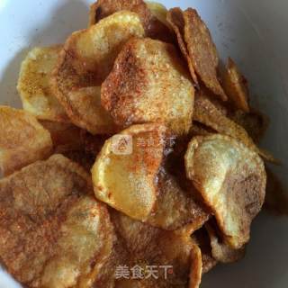 炸薯片的做法步骤：4