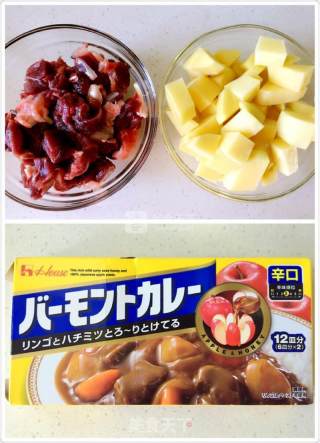 咖喱牛肉饭的做法步骤：1