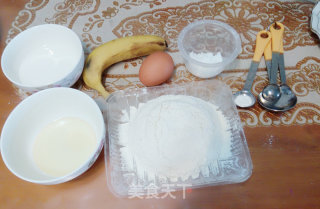 低脂香蕉松糕的做法步骤：1