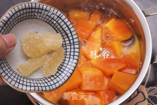 木瓜炖牛奶的做法步骤：4