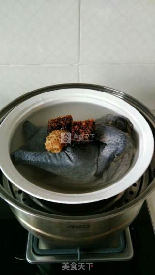 蜂巢炖乌鸡的做法步骤：2
