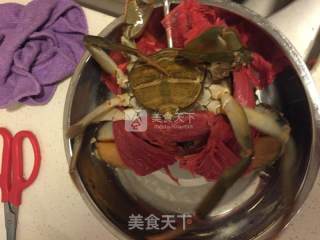 原味清蒸大膏蟹的做法步骤：1