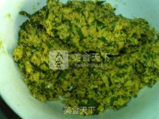 蒸蒲公英鸡蛋玉米饼的做法步骤：7