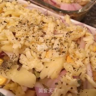 南瓜什锦焗饭的做法步骤：5