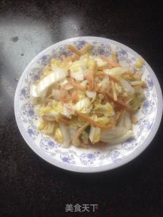 白菜炒馓子的做法步骤：5