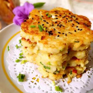 香煎米饭饼的做法步骤：6