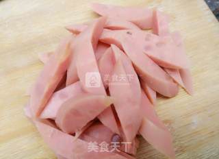 菜花边火腿的做法步骤：2