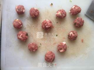 青菜肉丸米粉的做法步骤：4