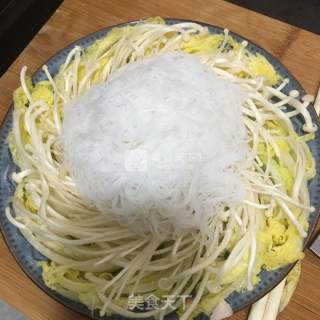 蒜蓉粉丝蒸娃娃菜的做法步骤：6