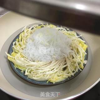 蒜蓉粉丝蒸娃娃菜的做法步骤：7