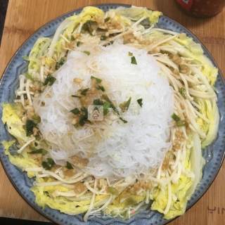 蒜蓉粉丝蒸娃娃菜的做法步骤：9