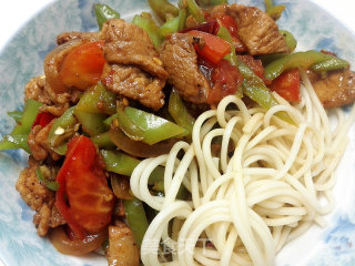 过油辣子肉拌面的做法步骤：7