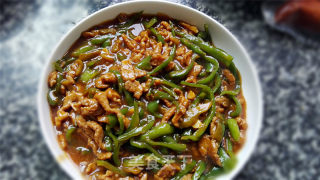 青椒肉丝打卤面的做法步骤：6
