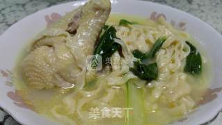 自制鸡汤手擀面的做法步骤：6