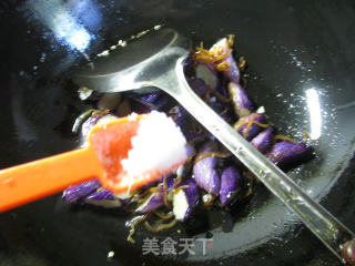 丁香鱼炒茄子的做法步骤：7