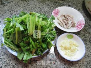 蒜香肉丝炒菠菜的做法步骤：1