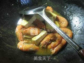 咖喱豆腐基围虾的做法步骤：8