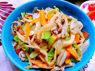 洋葱平菇炒肉的做法步骤：20