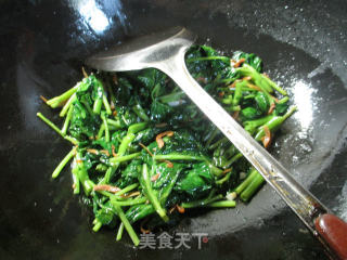 丁香鱼炒空心菜的做法步骤：7
