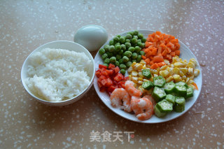 虾仁炒饭的做法步骤：1