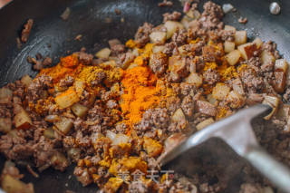 优康牛肉 | 异国风情的咖喱豌豆牛肉饭的做法步骤：4
