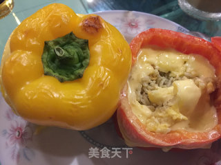 彩椒芝士焗饭的做法步骤：3