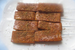 孜然烤豆干的做法步骤：5