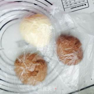 全面包机版可可花纹长颈鹿面包的做法步骤：7