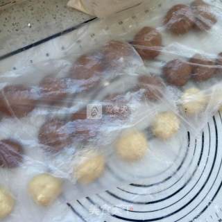 全面包机版可可花纹长颈鹿面包的做法步骤：8