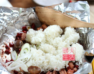 魔鬼辣锡纸海鲜炒饭的做法步骤：6