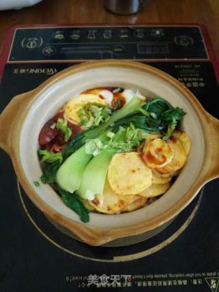 广式腊肠煲仔饭的做法步骤：7