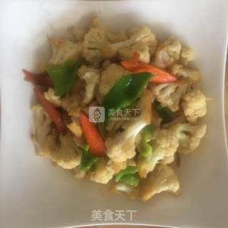 素炒菜花的做法步骤：4