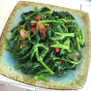 家常清炒木耳菜的做法步骤：7