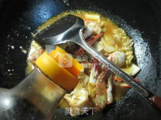 咖喱白菜螃蟹的做法步骤：7