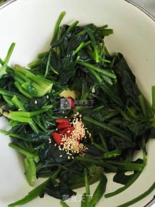 家常凉菠菜的做法步骤：3