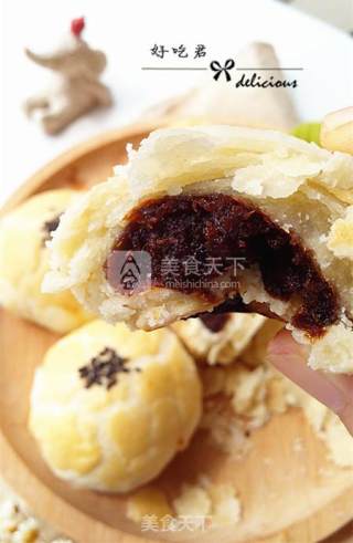 酥皮枣泥月饼的做法步骤：22